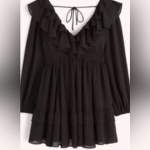Black ruffle dress